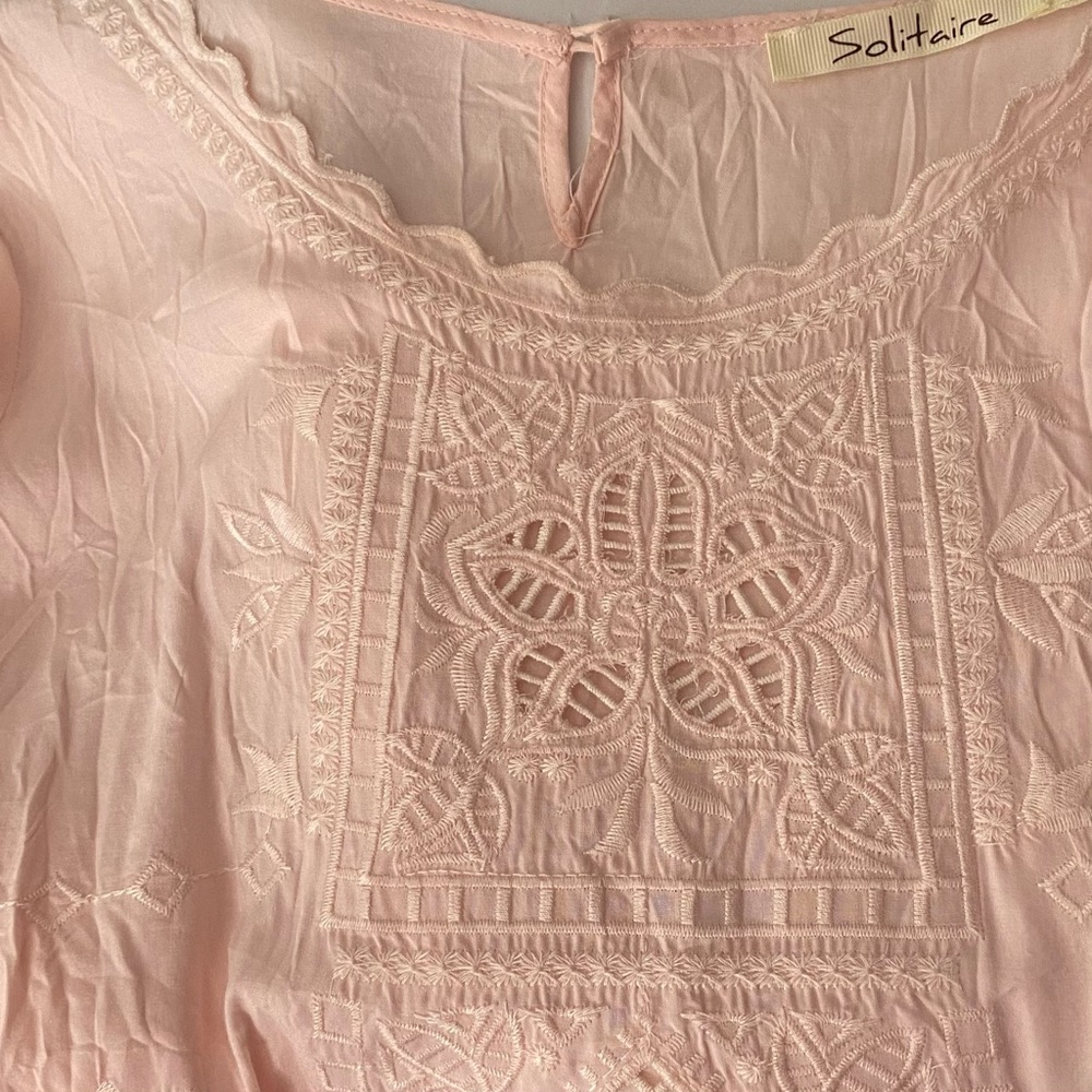 Solitaire Light Pink Embroidered Tunic - Picture 9 of 12